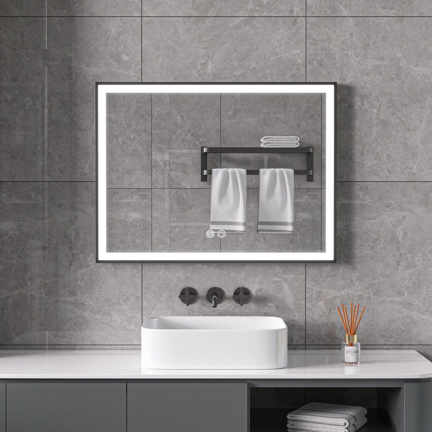 Infra Heating Lux+ LED Badkamerspiegel (60 x 80 cm)