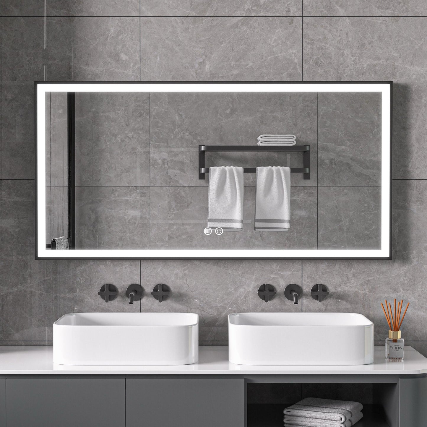 Infra Heating Lux+ LED Badkamerspiegel (60 x 120 cm)