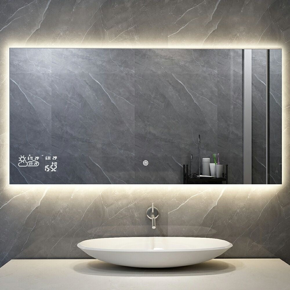 Infra Heating Smart LED Badkamerspiegel met Infraroodverwarming – 3 Varianten (60x80, 60x100, 60x120 cm)