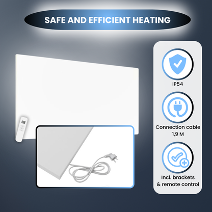 Infra Heating FR Serie infraroodpaneel 59 x 119 cm – 700 W