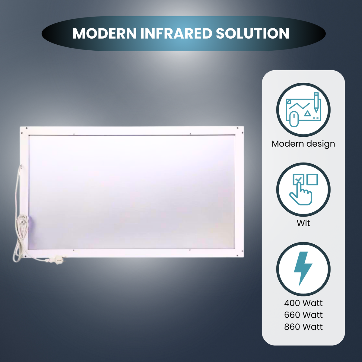 Infra Heating H4 Exclusive Serie infraroodpaneel 60 x 105 cm – 660 W