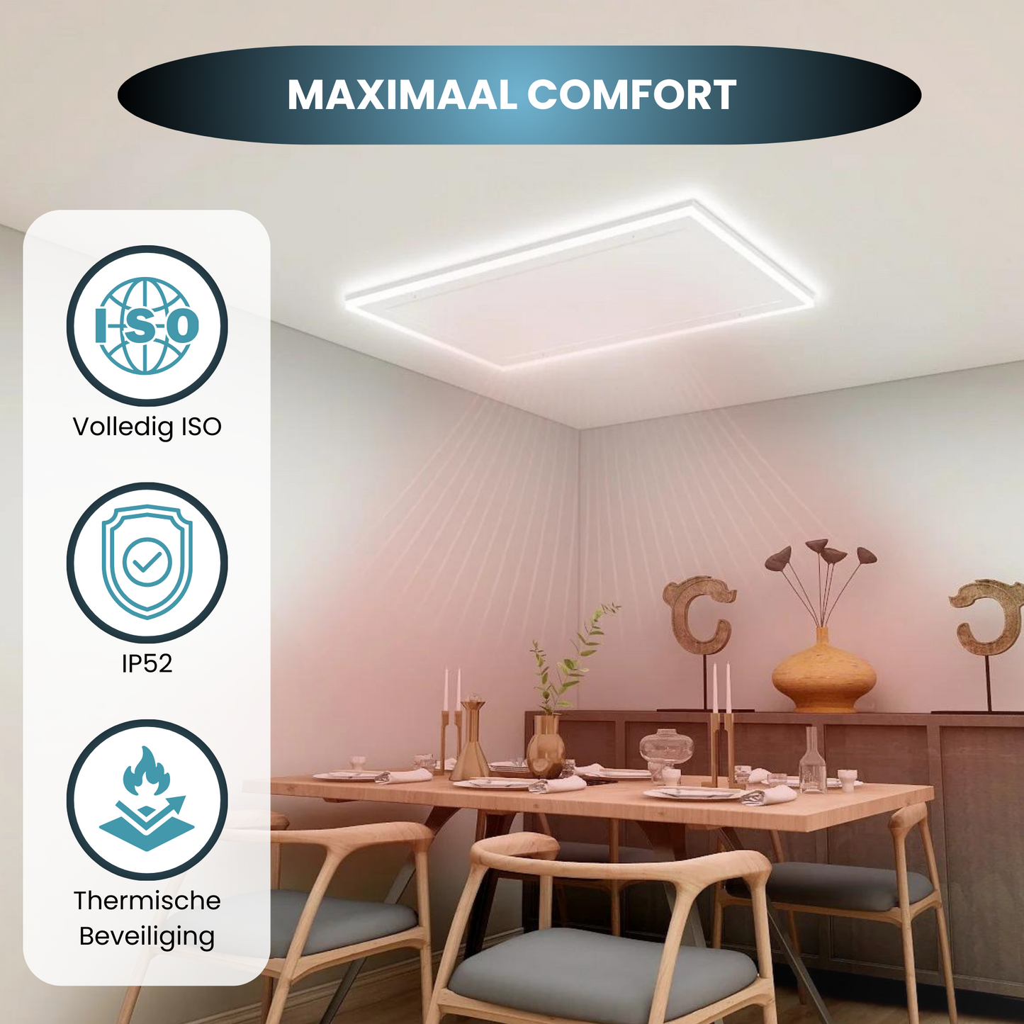 Premium LED Infraroodpaneel met Dimbare Verlichting – Diverse Variante